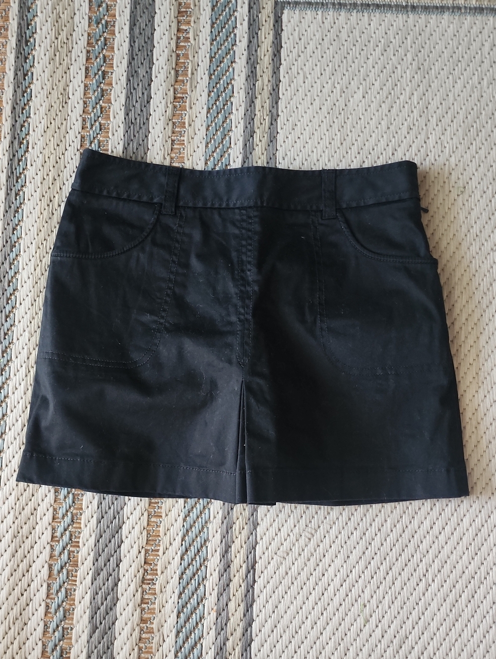 Ann Taylor Black Mini Skirt with Front Slit